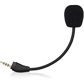 Mic for HyperX Cloud III &amp; Cloud 3 Wired Wireless Gaming Headsets, 3.5mm | Detachable Noise Cancelling Microphone Boom for PC, Xbox One, PS4, PS5