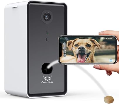 camera and treat dispenser for dogs