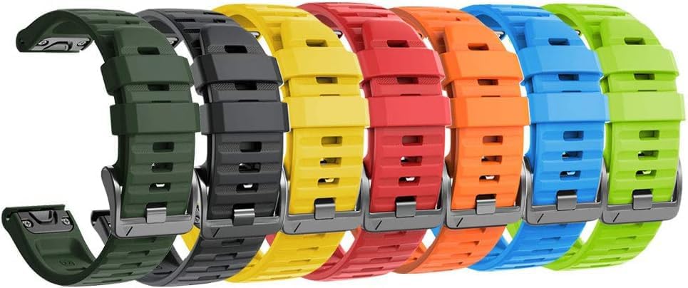 NotoCity for Garmin Fenix 6 Pro/6 Strap, Quickfit 22mm for Garmin Fenix 5/7/7 Pro/5 Plus/8/E 47mm Strap, for Forerunner 935/955/965, Instinct, Epix Gen 2, Tactix 8 47mm Band(7PCS)