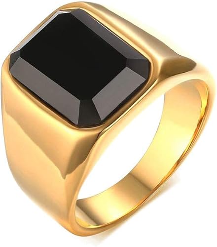 Seven50 Anelli Con Sigillo In Acciaio Inossidabile Di Moda Gioielli Con Agata Nera Per Uomo Anello Da Mignolo Per Uomo Moda Uomo Gioielli Regalo Per Lui Anello Da Uomo Amazon It Gioielli