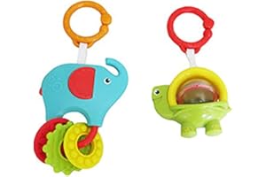 Replacement Parts for Fisher-Price On-The-Go Baby Dome - FTD51 ~ Replacement Toys ~ Elephant and Turtle
