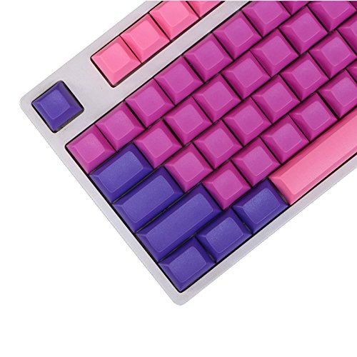 Purple Pink PBT Keycaps SENREAL 104 Thick Keycaps Cherry MX Key Caps DSA Profile Colorful Blank Keycaps Set for 61/87/104 Mx Switches Mechanical Gaming Keyboard