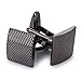 Prime Jewellery Gun Metal Textured Cuff Links in Gift Box-Luxury French Tuxedo Shirt Cufflinks -Cool Fashionable Gift