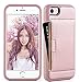 ZVE Wallet Case for Apple iPhone SE 2020, iPhone 8 and iPhone 7, 4.7 inch, Slim Leather Wallet Case with Credit Card Holder Slot Pocket Protective Case Cover for Apple iPhone 7/8/SE 2020- Rose Gold