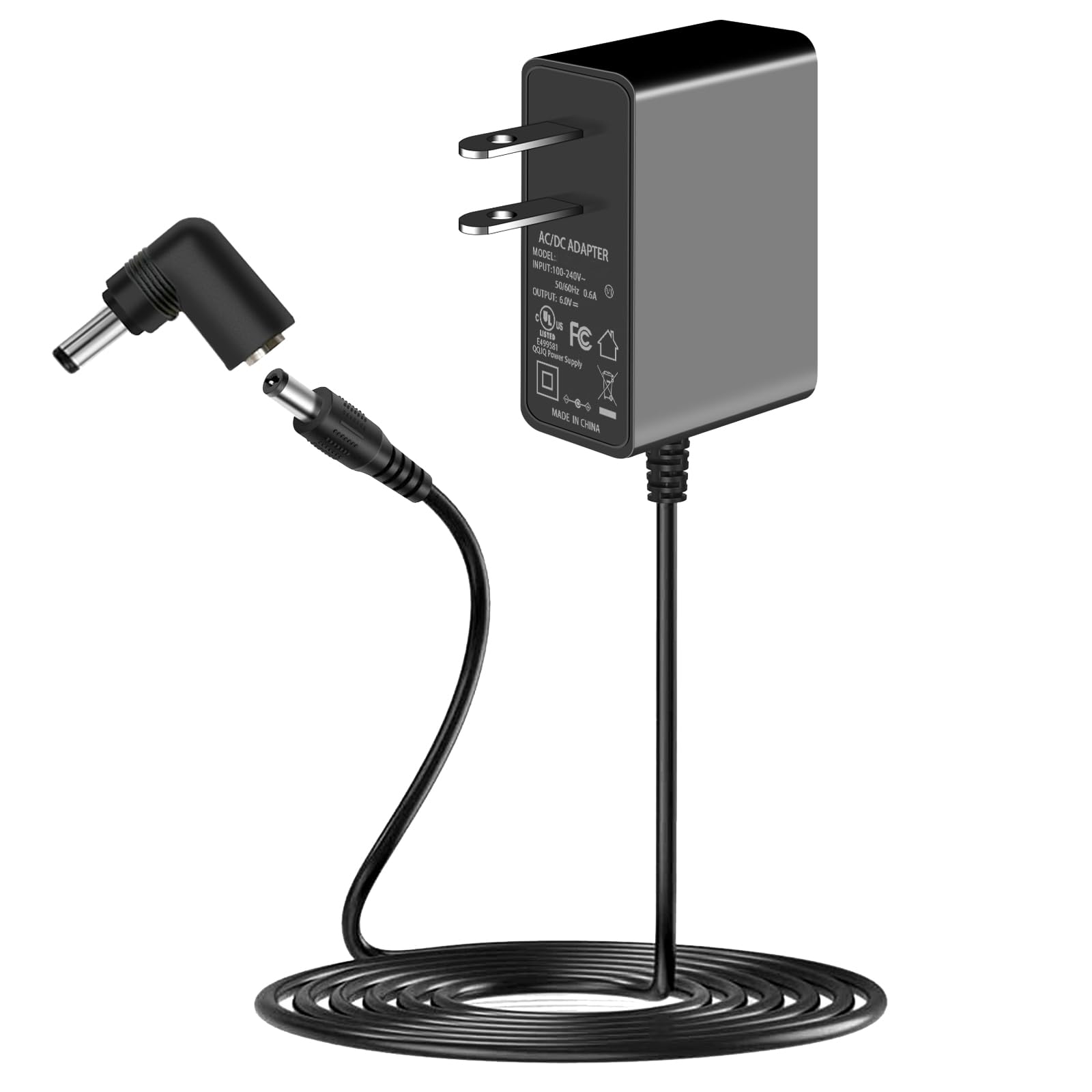 Photo 1 of Gonine 6V AC to DC Power Supply Adapter for Omron Blood Pressure Monitor 5 7 10 Series, Replacement for Hem-ADPTW5 Charger Power Cord.