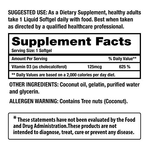 Jocko Vitamin D3 5000IU Supplements Vitamin D Supports Immune System