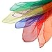 Tinksky Hemmed Square Juggling Dance Scarves-12pcs(Random Color)