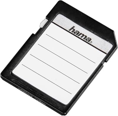 Hama SD MMC Memory Card Labels 18 Pieces Black White Self Adhesive for Marking