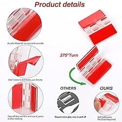 12 Pcs Acrylic Small Hinges - Self Adhesive Clear