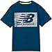 New Balance Boys' Big Short Sleeve Graphic Tee, Castaway, 14/16