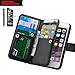 iPhone 6 Plus Case, iPhone 6s Plus Case, TabPow [Wallet Case] 9 Card Holder [Detachable Wallet Folio] PU Leather Flip Case Cover for iPhone 6 Plus/iPhone 6s Plus (5.5 inch), Black