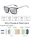 Sunglasses for Men-wearpro Polarized Vintage Men`s Sun Glasses WP1003 (Black/Gun) (Silver)