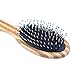 Gisala Boar Bristle Paddle Oval Hair Brush with Wooden Handle for Wet and Dry Hair,Hair Comb for Adults and Children