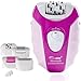Electric Epilator Cordless Rechargeable Ladies Shaver 5 in 1 Women Hair Removal Foil Trimmer Pedicure Foot Care Callus Remover Epilating Head Hair Cutting Device For Women Armpit Bikini Line Legs