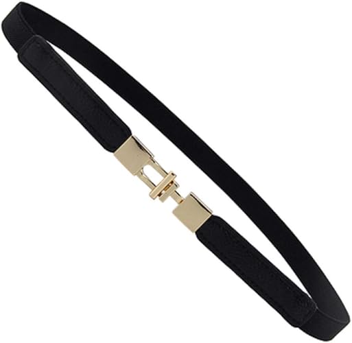 Amazon Co Jp Glamorousjewel グラマラスジュエル レディースベルト カジュアル シンプル ウエストベルト ゴム 弾性 バックル おしゃれ 結婚式 パーティー 二次会 誕生日 プレゼント 細身 シンプル ゴールドバックル ウエストゴム ベルト レディース ブラック