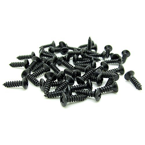 Pxyelec Black Guitar Bass Pickguard Screws For ST TL SG LP Guitar Pack of 100