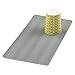 mDesign Mini Silicone Dish Drying Mat and Protector for Kitchen Countertops, Sinks: Chevron Design, Heat Resistant, Dishwasher Safe, BPA Free - Small, Gray