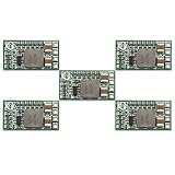 5v Regulator, DROK 5pcs Mini Voltage Reducer DC 4.5-24V 12V 24V Step Down to 5V Buck Converter Board 3A Volt Step-Down Transformer Power Supply Module