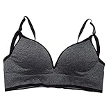 B.BANG Push Up Bra Padded Seamless Adjustable 3/4 Cup (Grey)