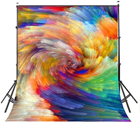 Lyly County 5×7ft 100% Polyester Photography Backdrop Colorful Vortex Abstract Art Photo studio Background props BG097