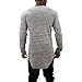 Daxin Mens Hipster T Shirt Hip Hop Basic Longline Crewneck Loose T-shirt Club Tee Tops