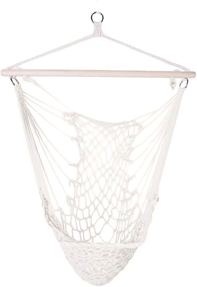 lookthenbuy Cotton Rope Hammock Net Swing Hanging Chairs Kids Adults Outdoor Cradles