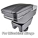 Armrest Rotatable Black Leather Center Console Storage Box For Mitsubishi Mirage Attrage 2014-2018 Arm Rest
