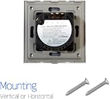 CNBINGO 2-Way Glass Touch Light Switch 2-Gang White AC 240V 800W/Gang view 5