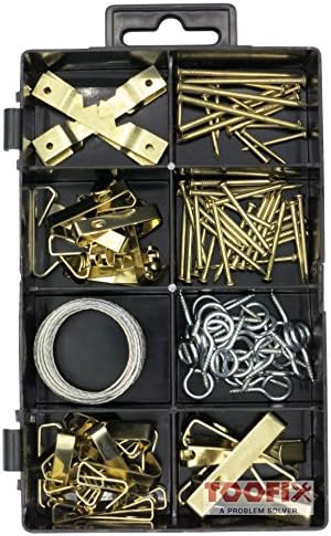 High Value Picture Hanger Assortment Pack, Can be Ideal for Hanging Clock, Photos, Paintings, Canvas, Artwork, Picture Frame Hook, Mirrors, Includes Over 100 Pieces