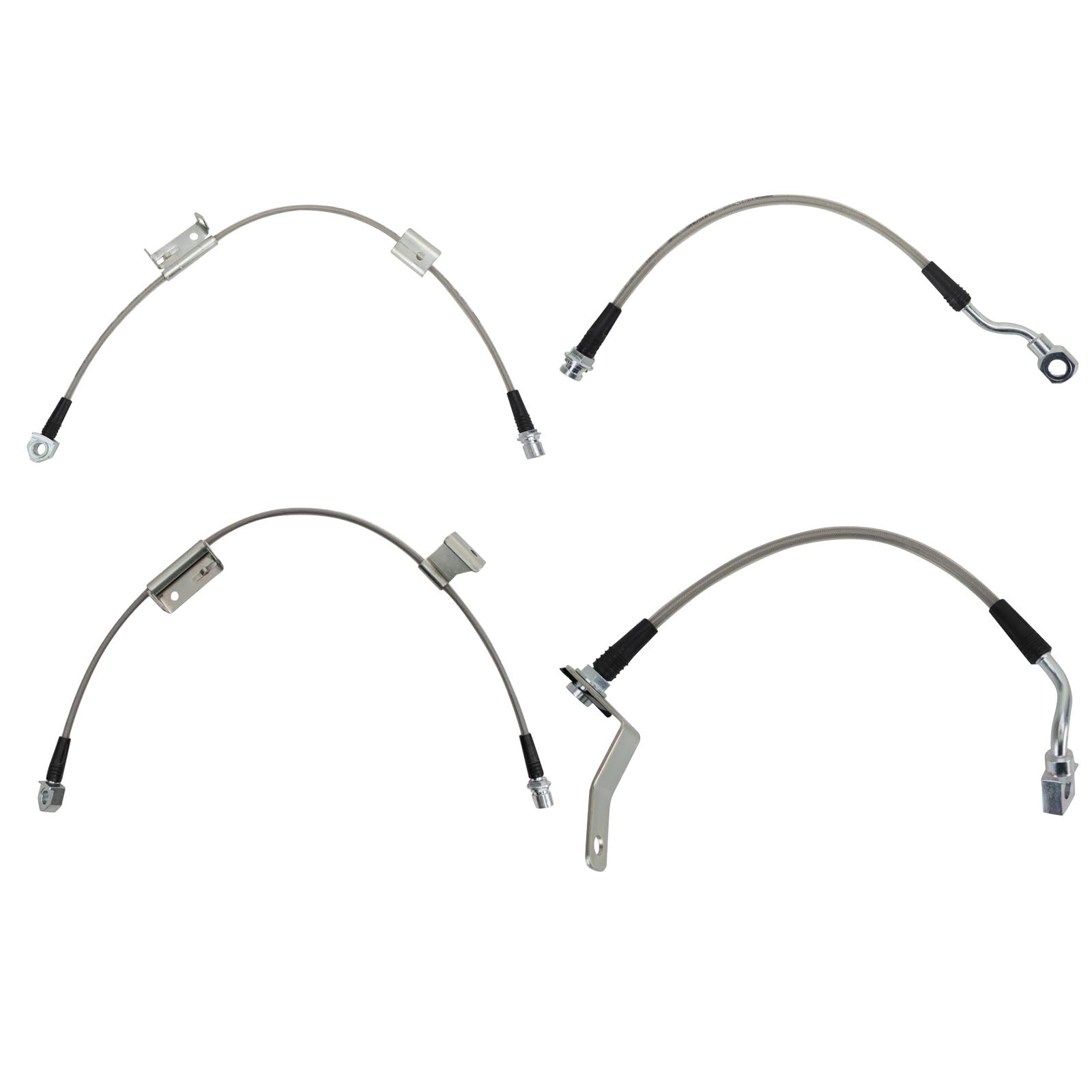 TRQ Brake Hose Set Compatible with 2002 Chevrolet Silverado 1500 GMC Sierra 1500