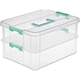 Sterilite 14228604 Stack & Carry 2 Layer Handle Box, 1 - Pack