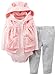 Carter's Baby Girls' 3 Piece Hooded Vest Set (Baby) - Coral