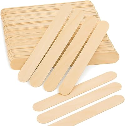 TNBL Large Disposable Wooden Waxing Spatulas 50 Pack 6in Birchwood