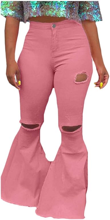 pink bootcut pants