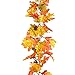 DearHouse 2 Pack Fall Garland Maple Leaf, 5.9Ft/Piece Hanging Vine Garland Artificial Autumn Garland Thanksgiving Decor for Home Wedding Fireplace Party Christmas (Yellow)