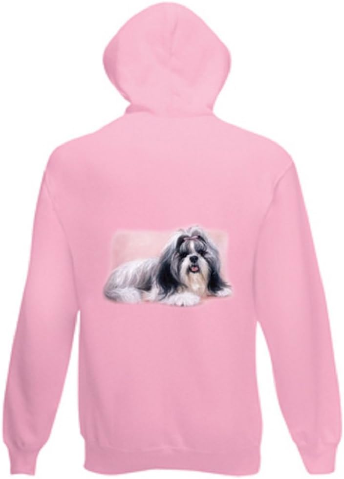 Simply Tees Shih TZU with Pretty Ribbon Child's Hooded Sweatshirt, Printed On The Back