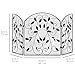 Best Choice Products 3-Panel 50x30in Steel Metal Mesh Protective Fireplace Screen, Fire Spark Guard Gate for Indoor & Outdoor w/Rustic Worn Finish, Scroll Leaf Decals