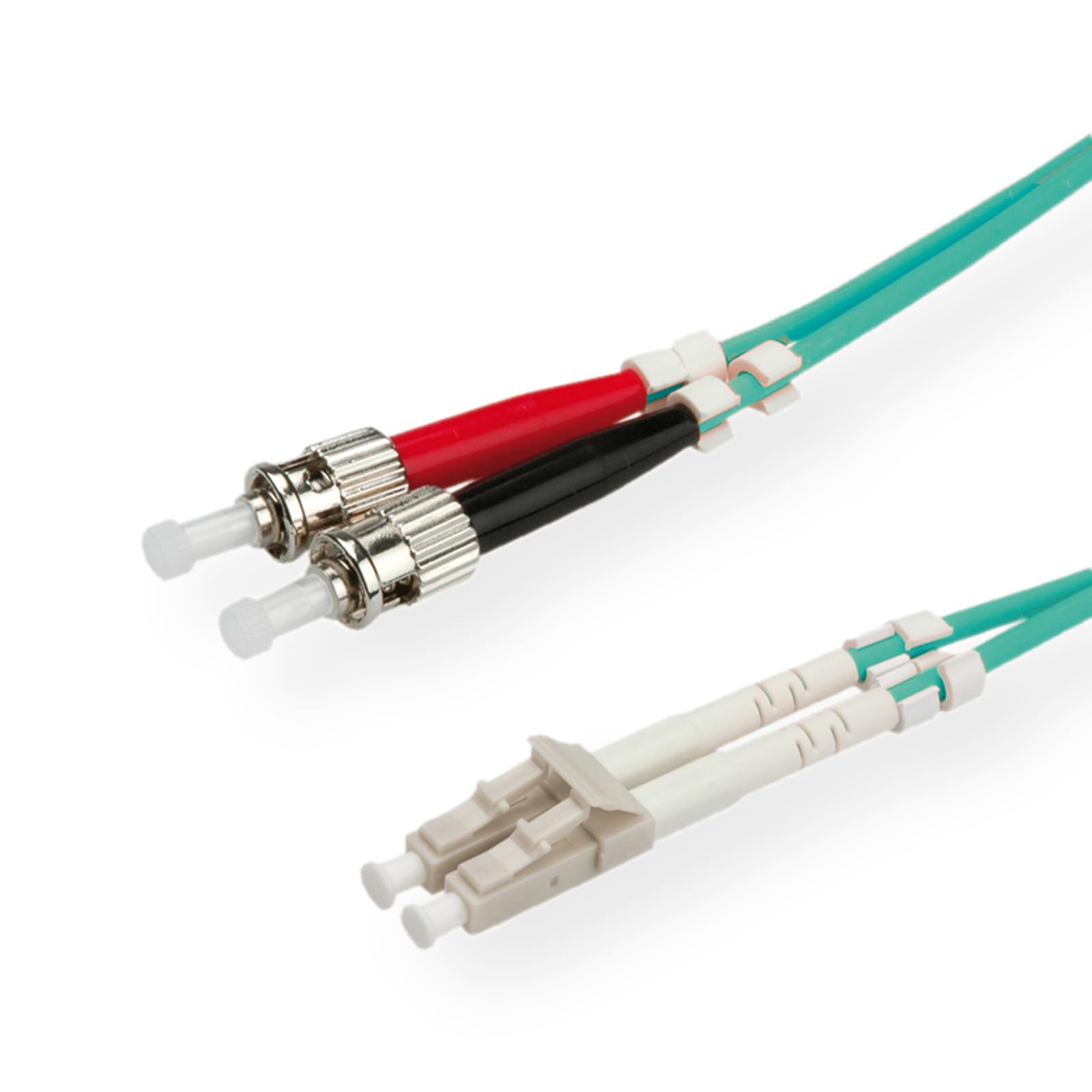 ROLINE | Fibre Optic Jumper Cable | 50/125µm | LC/ST | OM3 | Turquoise | 3.0 m