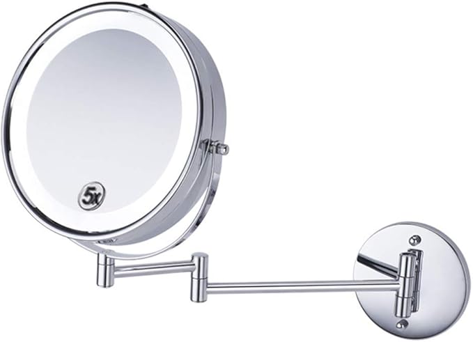 Maquillaje Espejo con Luz LED Montado En La Pared Doble Cara De 8.5