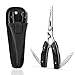 Booms Fishing F1 Fishing Pliers 5-in-1 Multi-Tool Made by 420 Stainless Steel Blue with Coiled Lanyard and Sheath