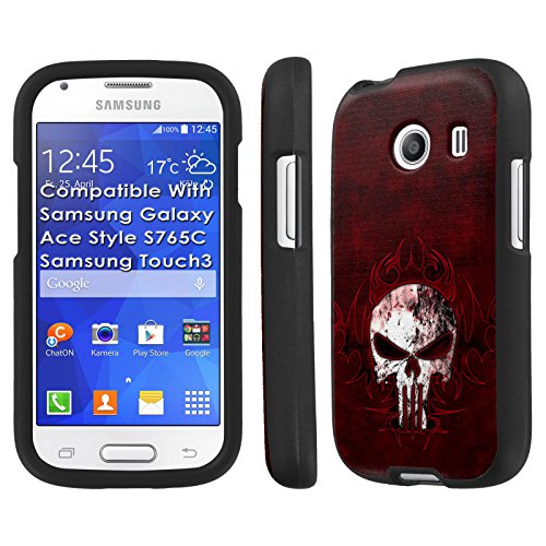 Samsung Galaxy Ace Style S765C / Samsung Touch3 Case, [NakedShield] [Black] Total Armor Protection Case - [Tribal Punisher] for Samsung Galaxy Ace Style S765C / Samsung Touch3