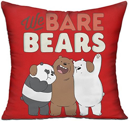 YesTown Cute And Popular Animals We Bare Bears Throw Pillow Soft Velvet Core Included,18 "X 18 "