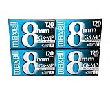 Maxell 8mm GX-MP 120 Video Camcorder Tapes (4-pack)