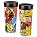 Vandor 26551 Marvel Iron Man 16 oz Plastic Travel Mug, Yellow, Red, and Black