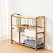 Ollieroo Bamboo 4-Tier Shoe Rack 10-13 Pairs Entryway Shoe Shelf Storage Organizer