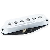 Seymour Duncan Vintage Staggered Strat - Neck/Middle/Bridge - White | Vintage Strat tone delivers bright, glassy bell chime with lively bounce and sparkle. Made for Blues, Rock and Country.