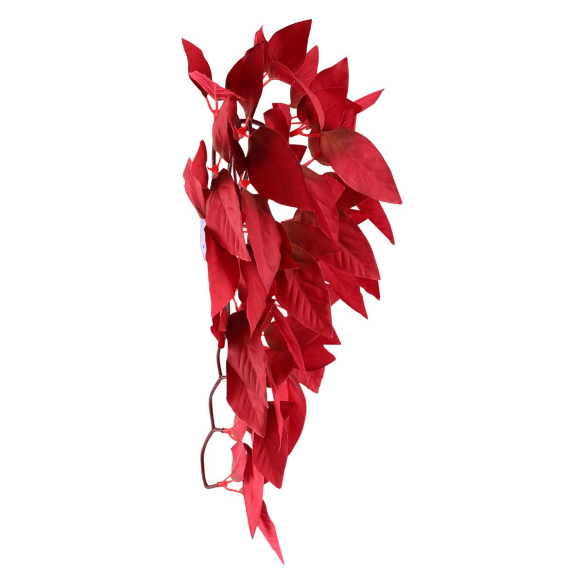 ULTECHNOVO Simulated Aquatic Plants for Reptile Cage Accessories Artificial Vivarium Decoration with Red Trailing Plant Effect Terrarium Habitat Decor for Geckos Lizards Snakes