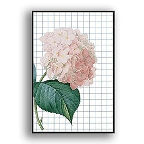 Framed Canvas Wall Art Beautiful Flowers in Grid Giclee Print Gallery Wrap Modern Home Prints Ready to Hang - 16x24 inches