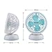 USB Desk Fan,  Fochea 360 Degree Rotation 6 Inch Quiet Small Table Fan with Retractable 3.6 Feet USB Cable for Office Home Outdoor, Powerful Wind, 2 Speed Setting