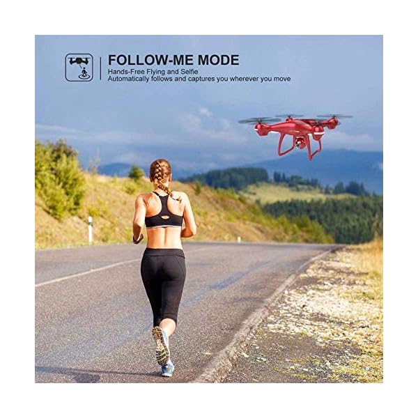Drohne mit 1080p HD Kamera FPV Live Video RC Quadcopter mit GPS Return Home Funktion Follow Me und Altitude Hold, Drohne… – Bild 7